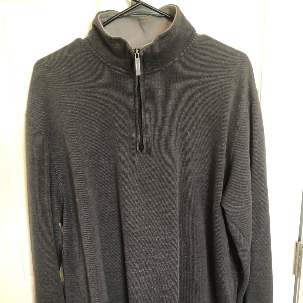 Gray 1/4 Zip pullover sweater